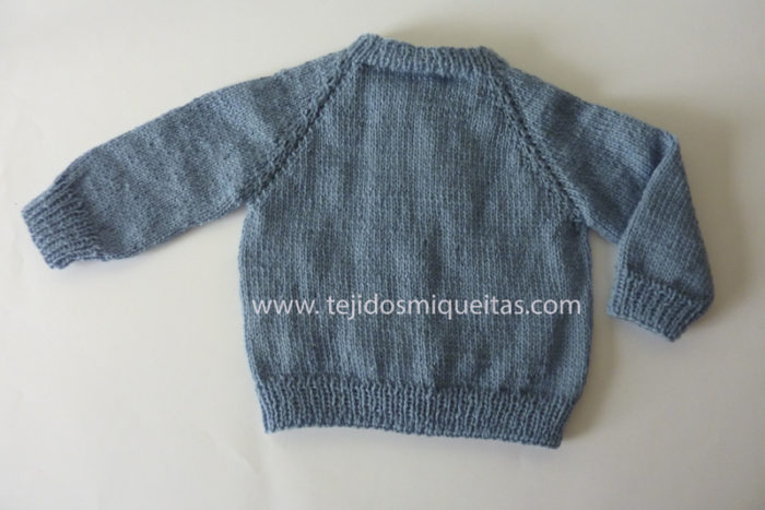 4. Chaqueta abierta empezada por el cuello con puntada de ochos (PDF) Tallas de 0 meses a 10 años - Imagen 2