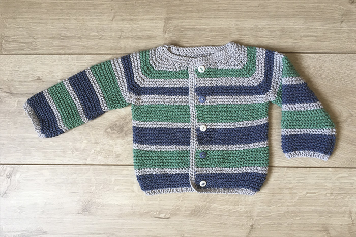 12. Chaqueta en hilo para la primavera (PDF) Tallas de 0 meses a 10 años