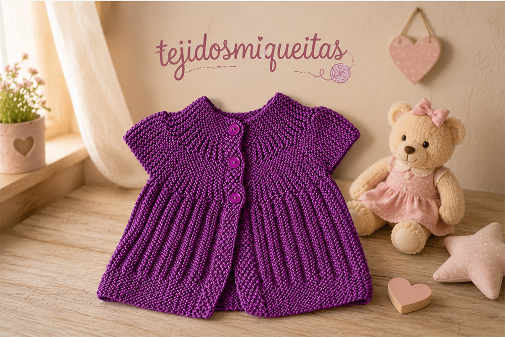 18. Chaleco completo sin costuras (PDF) Tallas de 0 meses a 10 años