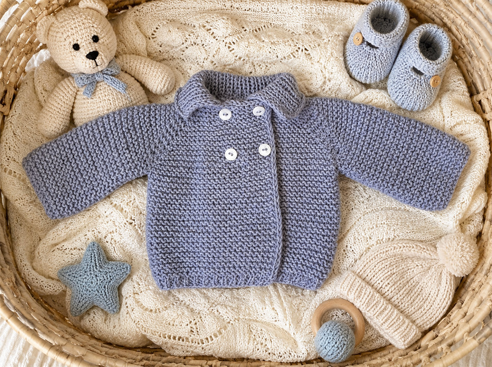 23. Abrigo cruzado para bebés y niños (PDF) Tallas de 0 meses a 10 años