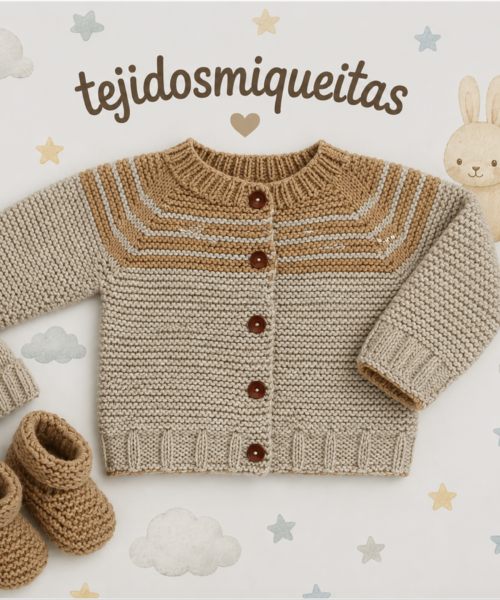 27. Chaqueta “Luke” con líneas en canesú (PDF) Tallas de 0 meses a 10 años