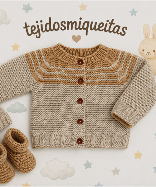 27. Chaqueta “Luke” con líneas en canesú (PDF) Tallas de 0 meses a 10 años