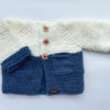 30. Chaqueta empezada por el cuello con lana gruesa (tallas de 0 a 10 años)