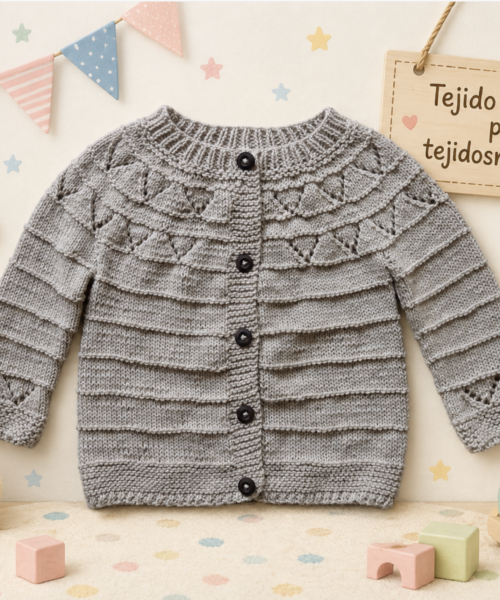 33. Chaqueta con V's en Canesú