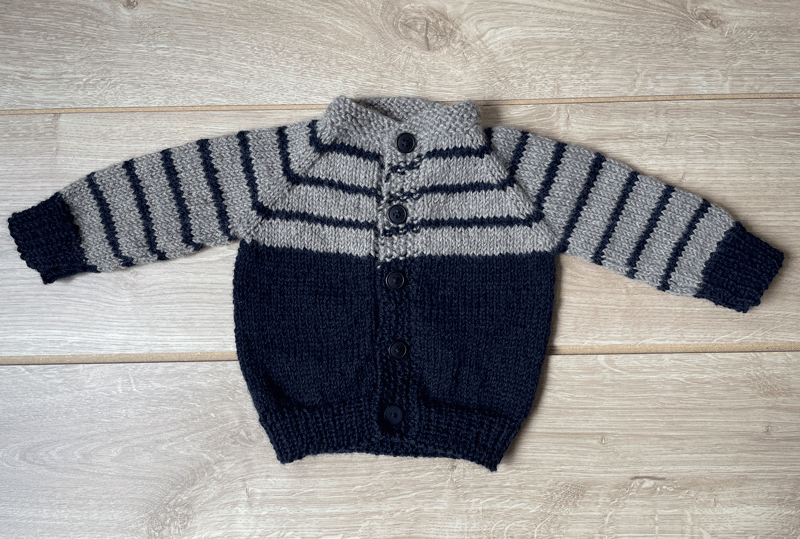 saco tejido para bebe