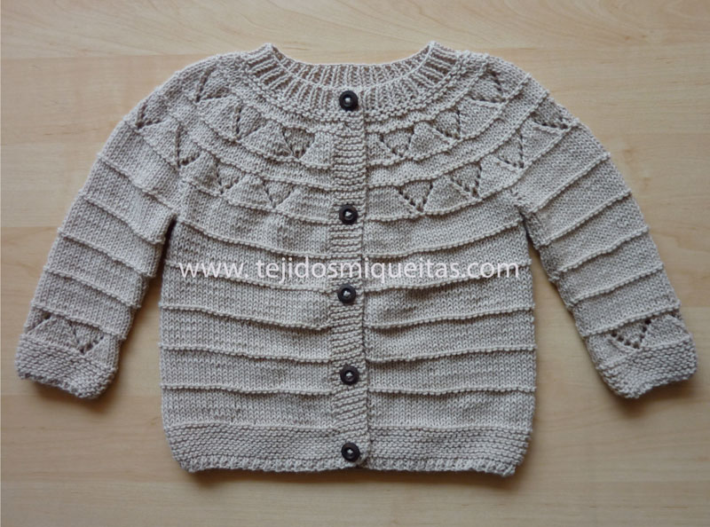 Chaqueta tejida en dos agujas