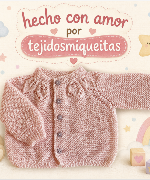 34. Chaqueta con hojas en Canesú (tallas de 0 a 10 años)