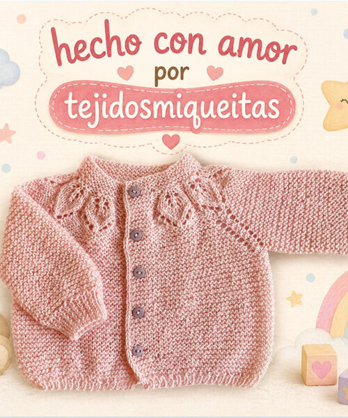 34. Chaqueta con hojas en Canesú (tallas de 0 a 10 años)