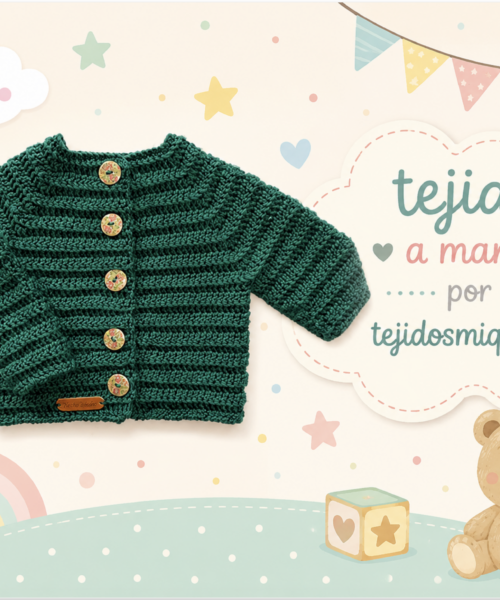 36. Chaqueta en crochet (tallas de 0 a 10 años)