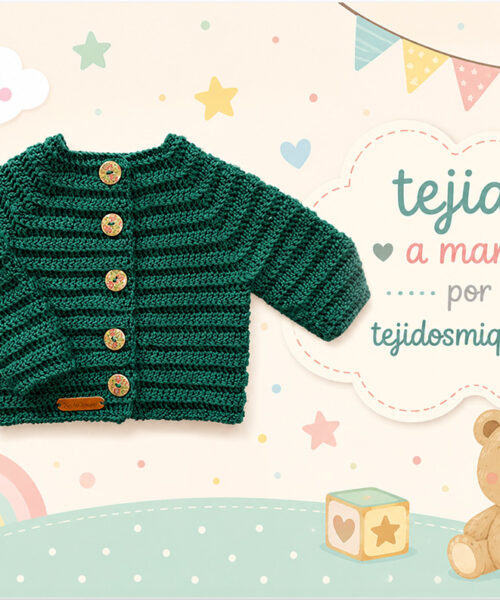 36. Chaqueta en crochet (tallas de 0 a 10 años)