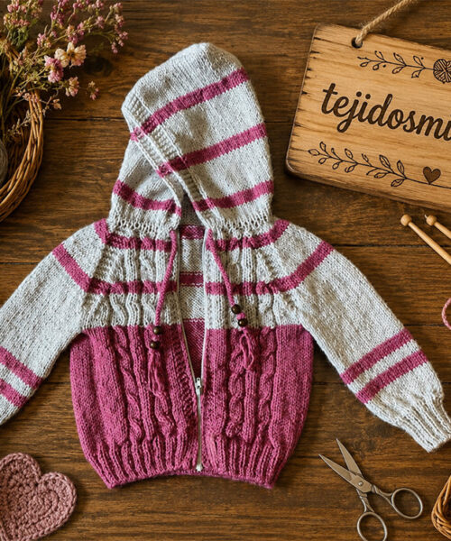 38. Chaqueta con capucha (Tallas desde nacimiento a 10 años)