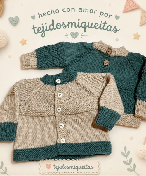 39. Chaqueta empezada por el cuello (tallas de 0 a 10 años)