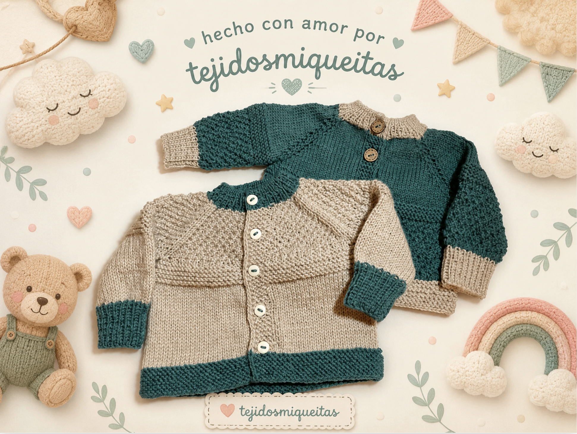 39. Chaqueta empezada por el cuello (tallas de 0 a 10 años)