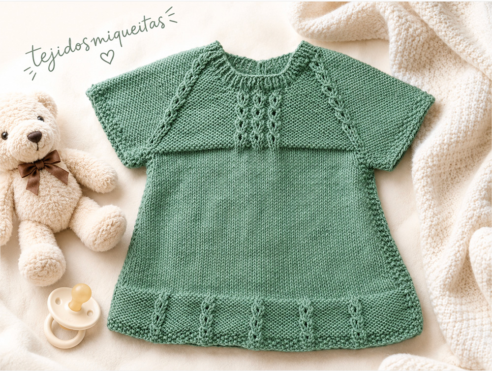 43. Vestido para niña (Tallas desde nacimiento a 8 años)