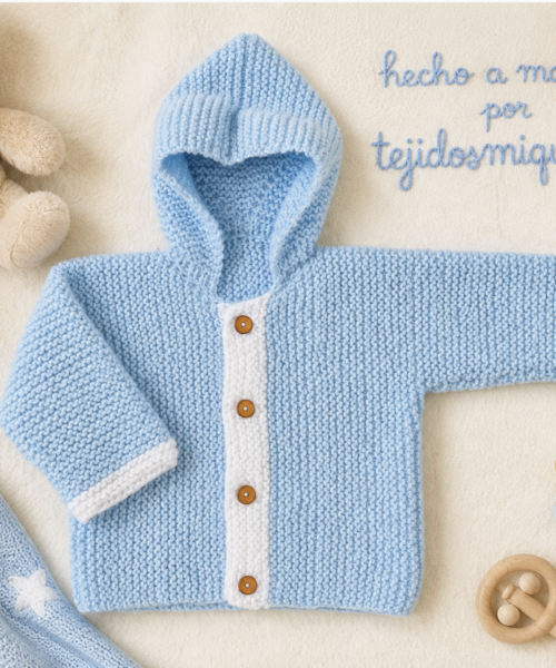 45. Abrigo bebé con capucha (tallas de 0 a 2 años)