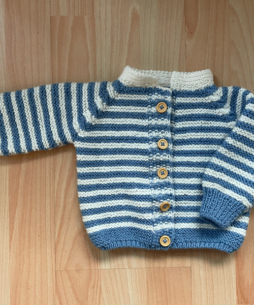 46. Chaqueta con lineas cuello Mao (tallas de 0 a 10 años)