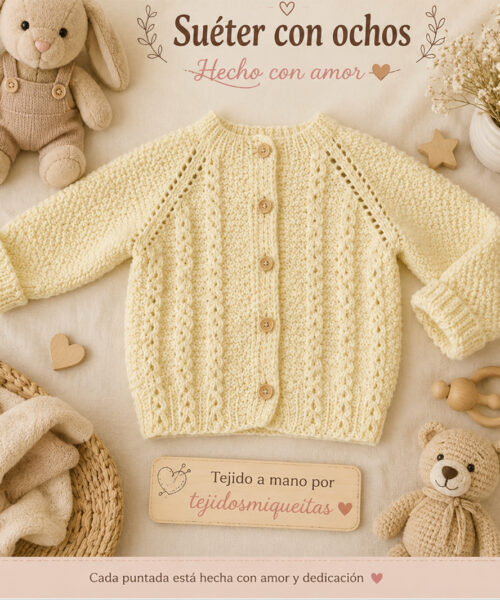 51. Chaqueta en crudo con ochos