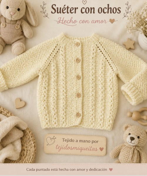 51. Chaqueta en crudo con ochos